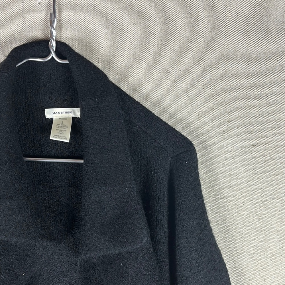 Max Studio > Oversized Colorblock Open Front Cardigan Small - Picture 3 of 7
